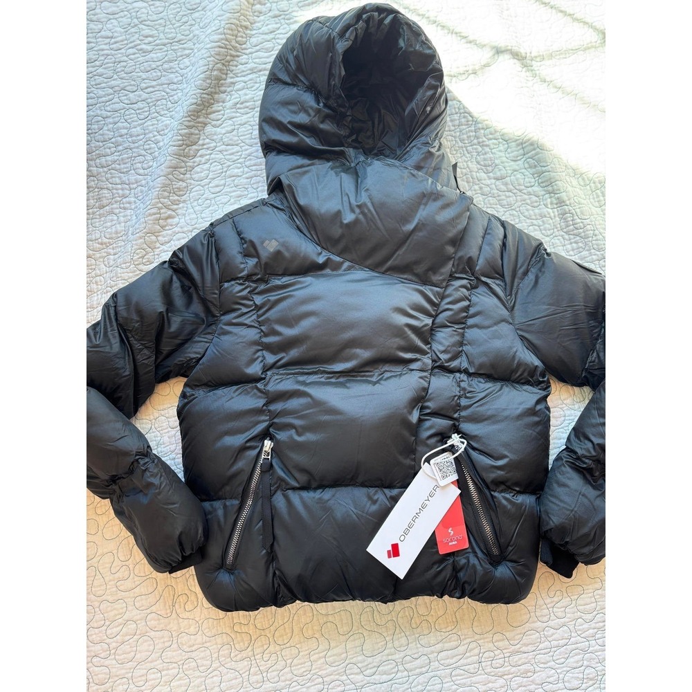 Obermeyer Girl's‎ Black Puffer Jacket with Hood Size Medium (10/12)